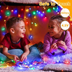 Ollny Multicolor Fairy Lights (Clear Cable, IP44 Waterproof, Battery Powered, 8 Modes)