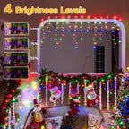 Ollny 400 LED 10m Outdoor Icicle Lights (Multicolor, Clear Cable, Plug in, 8 Modes)