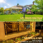 Ollny Warm White Globe Solar Garden Lights(Green Cable, Solar Power, 8 Modes)