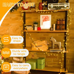 Ollny Warm White Fairy Lights 10m 100 LED(Green Cable, IP44 Waterproof, Battery Powered, 8 Modes)
