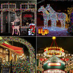 Ollny 1000 LED 15m Multicolor Cluster Lights (Green Cable, Plug in, 8 Modes)