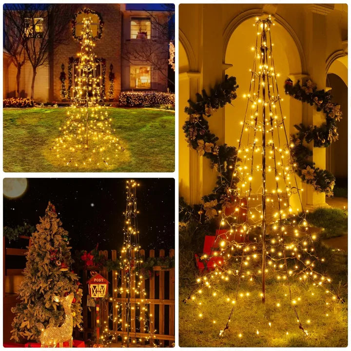 Ollny Christmas Tree Lights Warm White 1.8m 202 LEDs Mains Powered