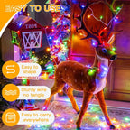 Ollny Multicolor Fairy Lights (Clear Cable, IP44 Waterproof, Battery Powered, 8 Modes)
