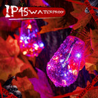 Ollny S17 Halloween Outdoor Festoon Lights Purple and Orange (IP45 Waterproof, 8 Modes, Plug In)