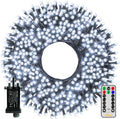 Ollny 800 LEDs 80m Patio Fairy String Lights (Cool White, Green Cable, Plug in, 8 Modes)