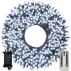 Ollny 800 LEDs 80m Patio Fairy String Lights (Cool White, Green Cable, Plug in, 8 Modes)