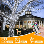Ollny 800 LEDs 80m Patio Fairy String Lights (Cool White, Green Cable, Plug in, 8 Modes)