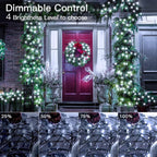 Ollny 800 LEDs 80m Patio Fairy String Lights (Cool White, Green Cable, Plug in, 8 Modes)
