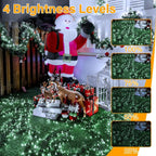 Ollny 1000 LED 15m Cool White Christmas Cluster Lights (Green Cable, Plug in, 8 Modes)