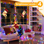 Ollny 400 LED 40m Multicolor Christmas String Lights (Clear Cable, Plug in, 8 Modes)