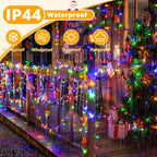 Ollny 600 LED 60m Multicolor Christmas Lights (Clear Cable, Plug in, 8 Modes)