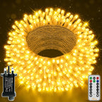 Ollny 300 LED 30m Warm White Christmas String Lights (Clear Cable, Plug in, 8 Modes)