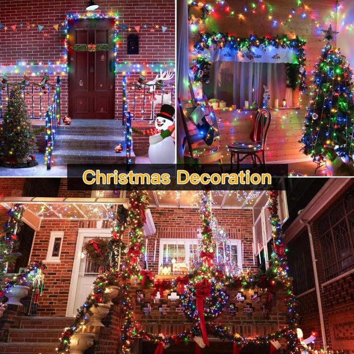 Ollny 300 LED 30m Multicolor Christmas Lights (Clear Cable, Plug in, 8 Modes)