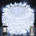 Ollny 300 LED 30m Cool White Christmas Lights (Clear Cable, Plug in, 8 Modes)