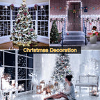 Ollny 300 LED 30m Cool White Christmas Lights (Clear Cable, Plug in, 8 Modes)
