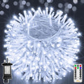 Ollny 400 LED 40m Cool White Christmas String Lights (Clear Cable, Plug in, 8 Modes)