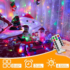 Ollny 500 LED 50m Multicolor Christmas String Lights ( Clear Cable, Plug in, 8 Modes)