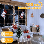 Ollny 100 LED 10m Cool White Fairy Lights (Cool White, Memory Function, 8 Modes, IP44 Waterproof)