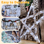 Ollny 100 LED 10m Cool White Fairy Lights (Cool White, Memory Function, 8 Modes, IP44 Waterproof)