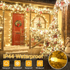 Ollny 100 LEDs 10m Warm White Fairy Lights (Warm White, Memory Function, 8 Modes, IP44 Waterproof)