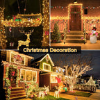 Ollny 100 LEDs 10m Warm White Fairy Lights (Warm White, Memory Function, 8 Modes, IP44 Waterproof)