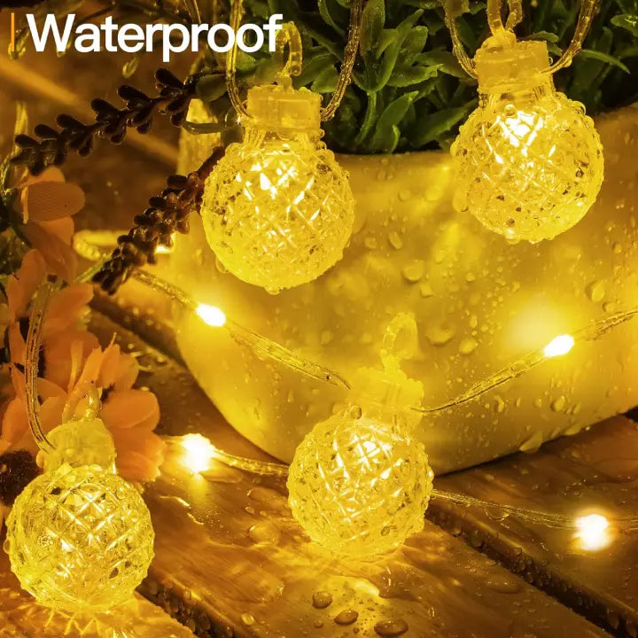 Ollny G29 Globe Fairy Lights (8 Modes, IP67 Waterproof, 2700k)