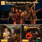 Ollny Camping String Lights 10m 100LED (USB, 8 Modes, All in One, IP44 Waterproof)