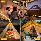 Ollny Camping String Lights 10m 100LED (USB, 8 Modes, All in One, IP44 Waterproof)