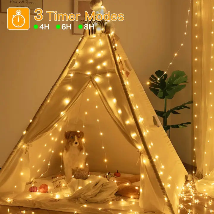 Ollny Camping String Lights 10m 100LED (USB, 8 Modes, All in One, IP44 Waterproof)