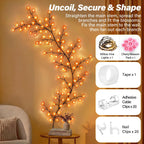 Ollny Wall Art Decor Cherry Blossom Lights