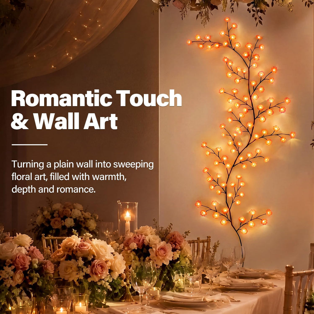 Ollny Wall Art Decor Cherry Blossom Lights