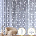 Ollny 300 LED 3m*3m USB Curtain Fairy Lights With Hooks Cool White