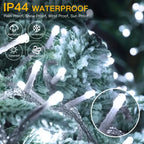 Ollny 200 LEDs 20m Cool White Fairy Lights (Clear Cable, Plug in, 8 Modes)