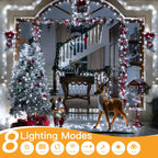 Ollny 800 LEDs 80m Christmas Fairy String Lights (Cool White, Clear Cable, Plug in, 8 Modes)