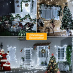 Ollny 800 LEDs 80m Patio Fairy String Lights (Cool White, Green Cable, Plug in, 8 Modes)