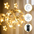 Ollny Moon Star Curtain Fairy Lights