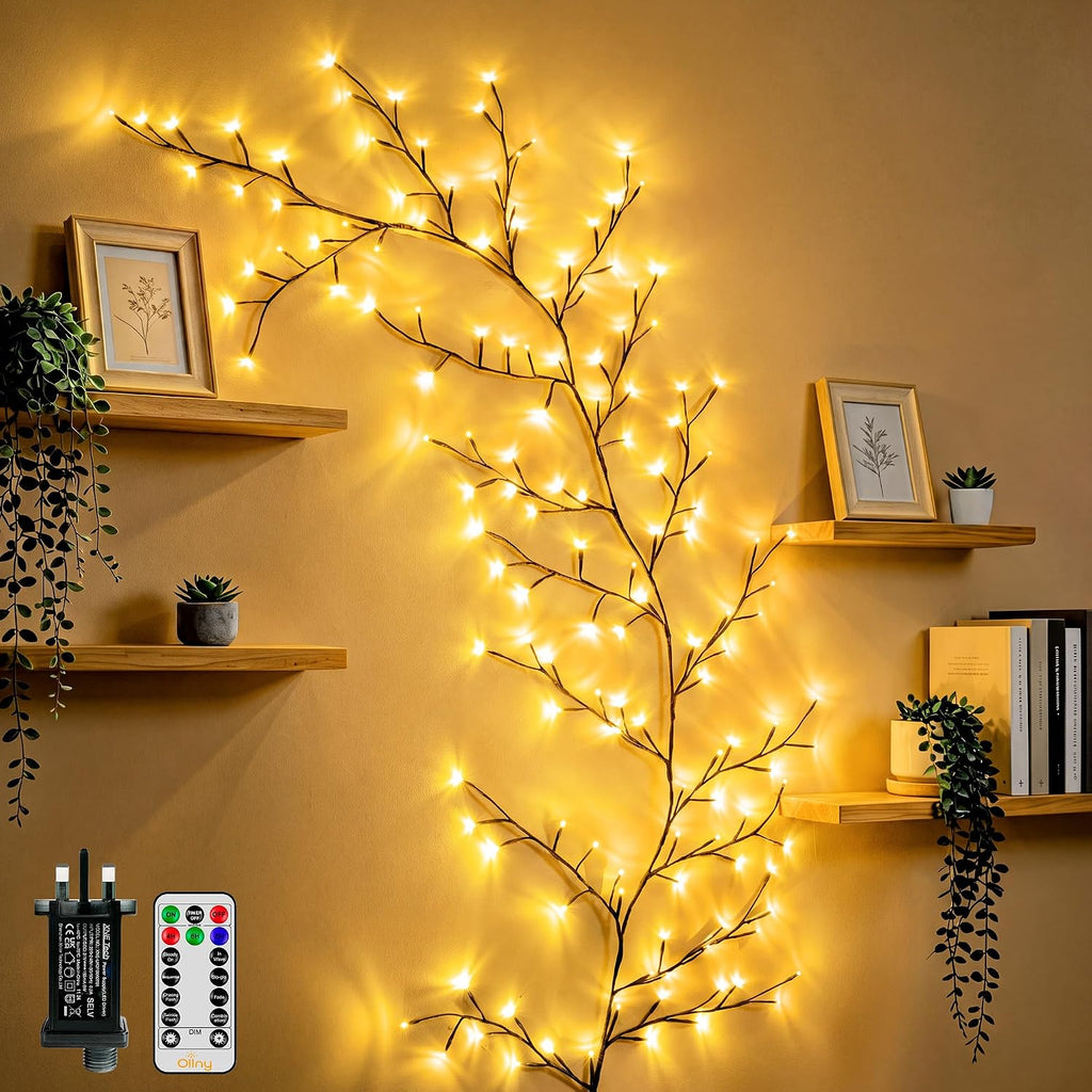 Ollny 144 LEDs 2.3m Willow Vine Twig Fairy Lights