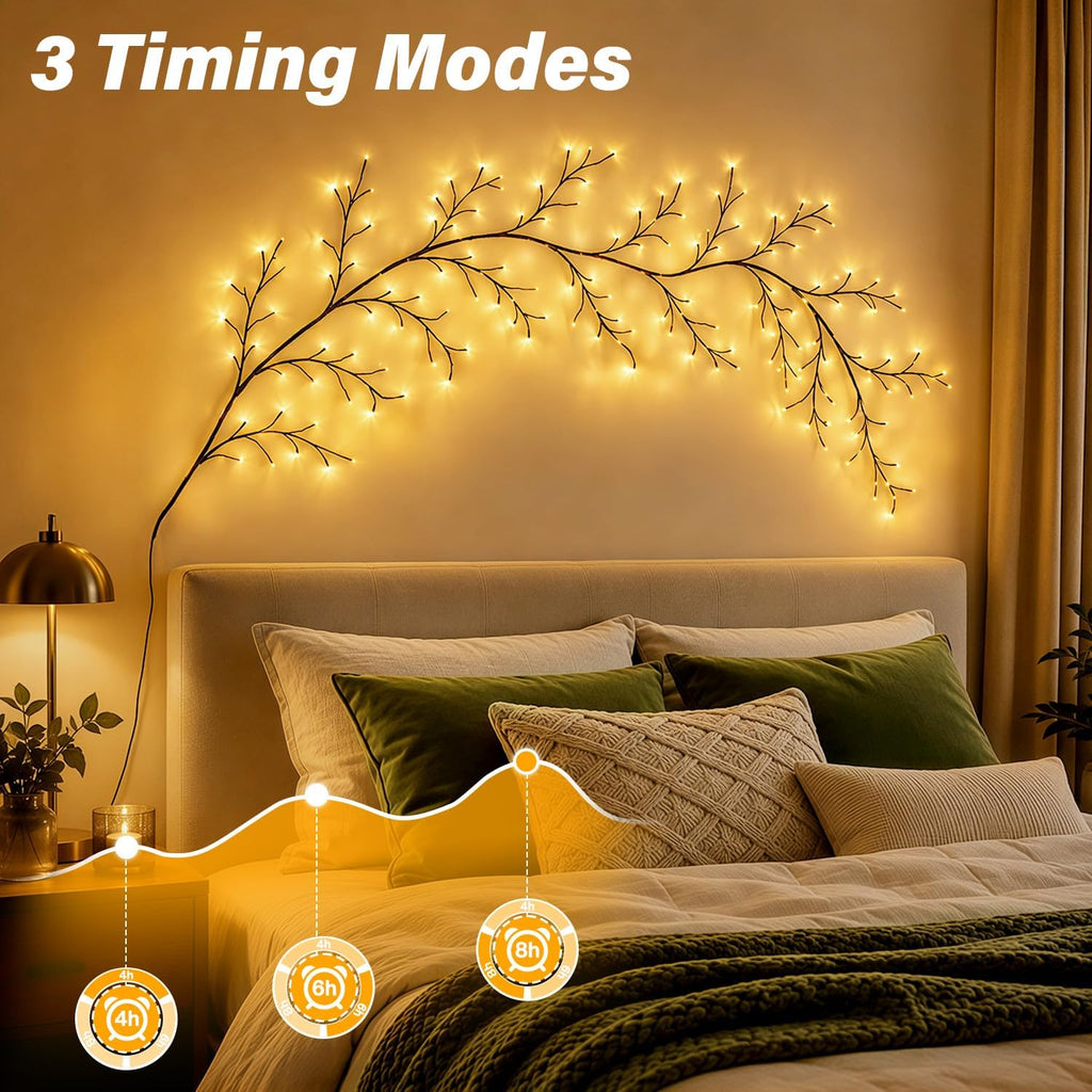 Ollny 144 LEDs 2.3m Willow Vine Twig Fairy Lights