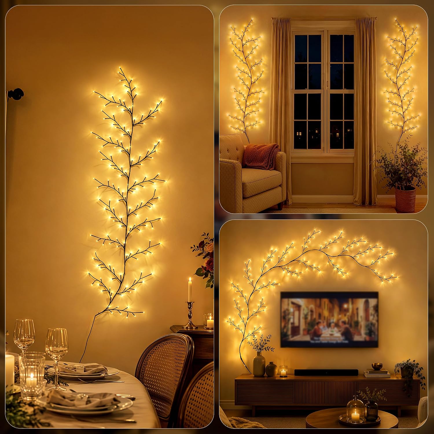 Ollny 144 LEDs 2.3m Willow Vine Twig Fairy Lights