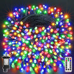 Ollny 200 LED 20m Multicolor Christmas Lights (Green Cable, Plug in, 8 Modes)