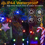 Ollny 200 LED 20m Multicolor Christmas Lights (Green Cable, Plug in, 8 Modes)