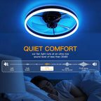 Ollny 50CM RGB Ceiling Fan with Lights(Full RGB Colours, IP20 Waterproof, 3 Modes)