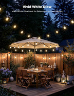 Ollny S14 RGBW Outdoor String Lights for Garden, Gazebo, Patio, Party (Connectable, App & Voice Control, IP65 Waterproof)