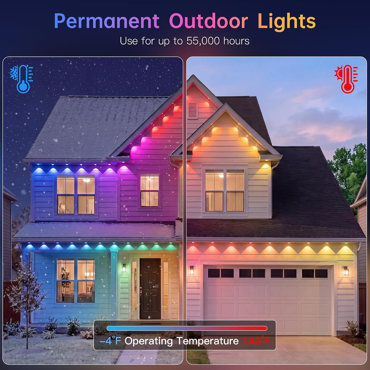 Ollny 15M Permanent Smart RGBW String Outdoor Light