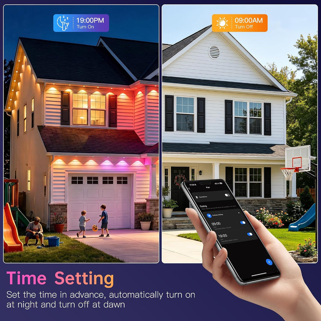 Ollny 15M Permanent Smart RGBW String Outdoor Light