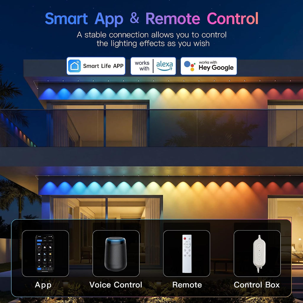 Ollny 15M Permanent Smart RGBW String Outdoor Light