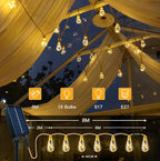 Ollny S17 festoon lights 16bulbs length details