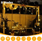 Ollny S17 solar festoon lights have 8 lighting modes