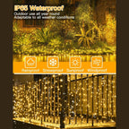 Ollny Solar Fairy Lights for Outdoor, Garden(Warm White, IP44 Waterproof, 8 Modes)