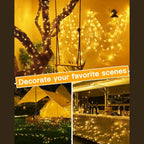 Ollny Solar Fairy Lights for Outdoor, Garden(Warm White, IP44 Waterproof, 8 Modes)